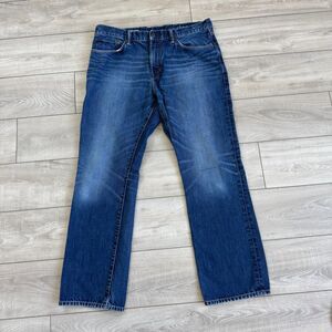 Gap 1969 Men’s Straight Leg Light Acid Wash Front/back, mid rise Denim Jeans 38